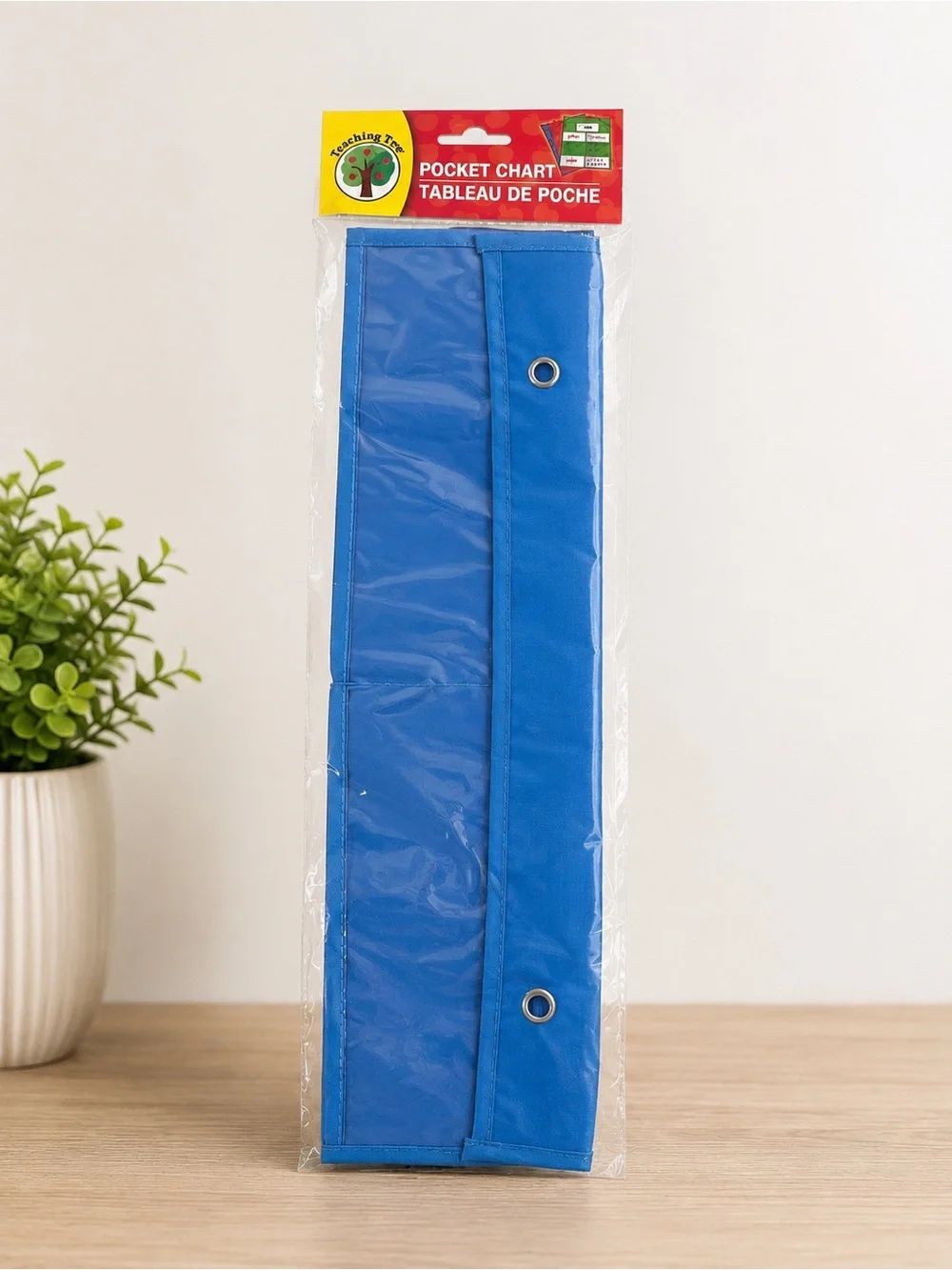 Teaching Tree Blue Pocket Chart Classroom Teacher Homeschool Organizer 7 Pockets